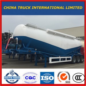 Tri-Axle 50 τόνοι Ημιρυμουλκούμενο δοχείο φορτίου χύδην φορτηγού τσιμέντου